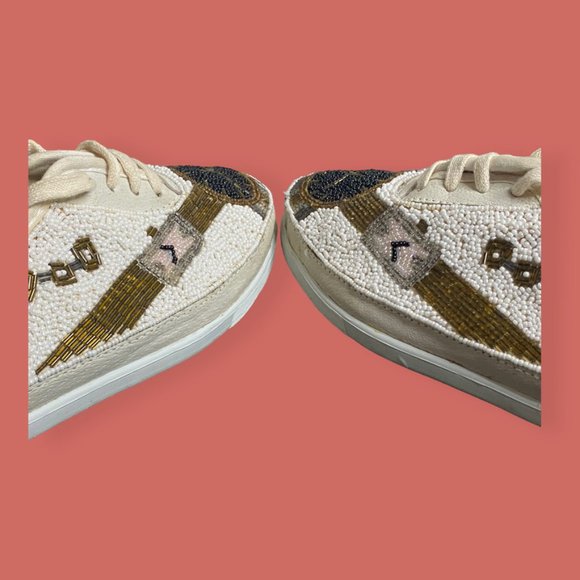 🎉 HP 🕰️ VTG RARE 90s COLORWERKS BEADED CLOCK CASUAL SNEAKERS SZ 10 - Picture 11 of 15